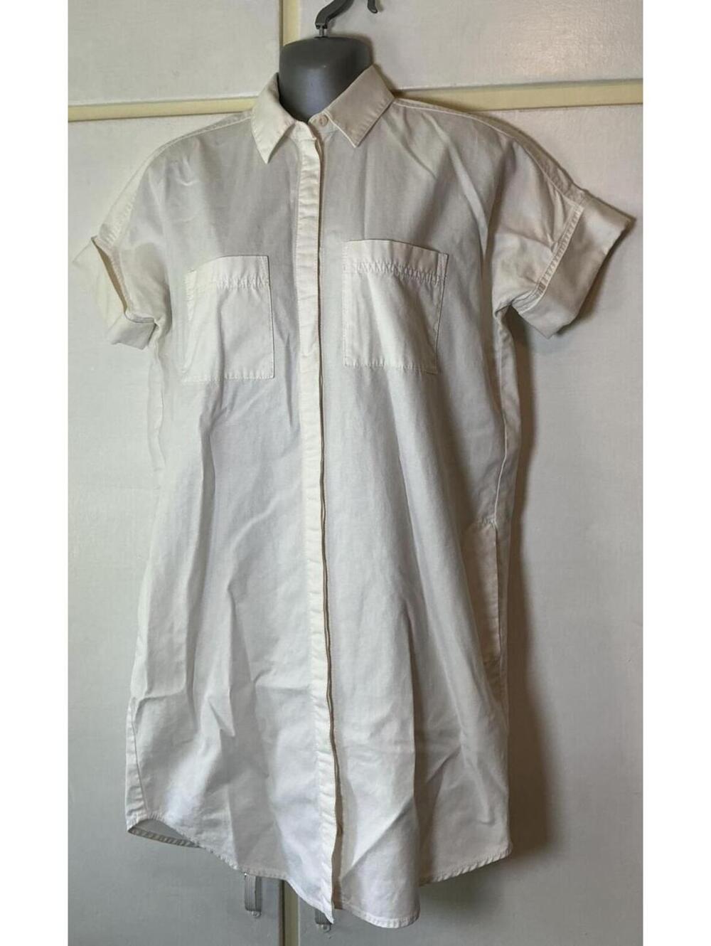 Madewell 100% Cotton Button-Up Dress Women’s size XS White